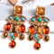 Aretes Barrocos de Piedras Sintéticas