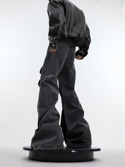Pantalones Vintage Holgados de Pierna Ancha con Bolsillos Grandes para Hombre - Image 5