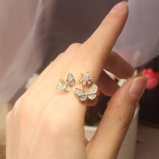 Anillo de Mariposa con Micro Circón - Image 10