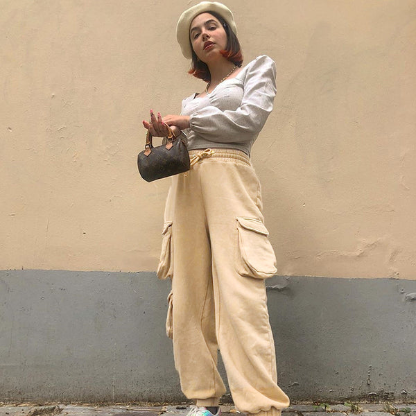 Pantalones con Bolsillos Amplios