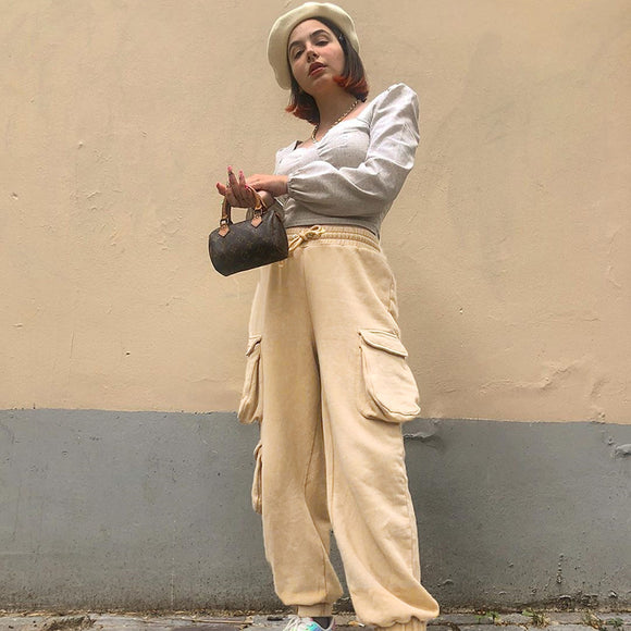 Pantalones con Bolsillos Amplios