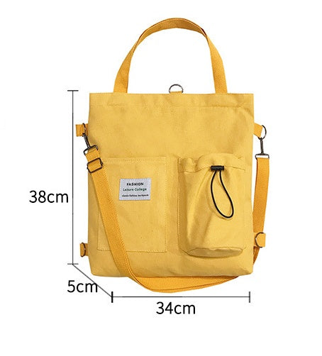 Mochila Estilo Harajuku con Bolsillos - Bolsa de Lona para Estudiantes y Mujeres - Image 12