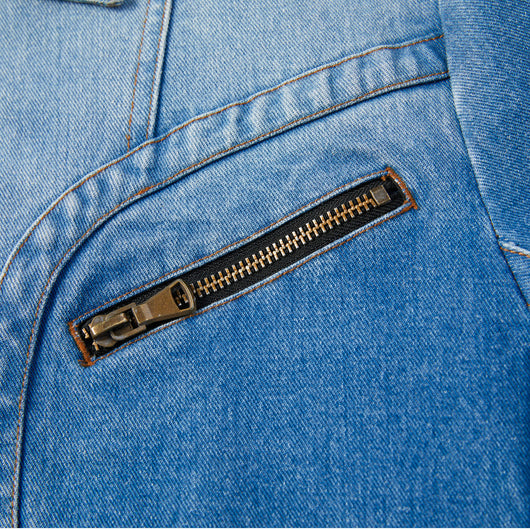 Chaqueta Vaquera para Hombre - Diseño Multi-Bolsillos, Abrigo Primavera Otoño - Image 8