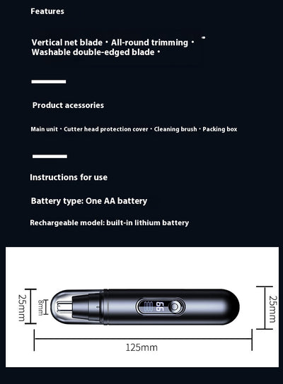 Depilador Nasal Eléctrico con Pantalla LED Digital - Image 11