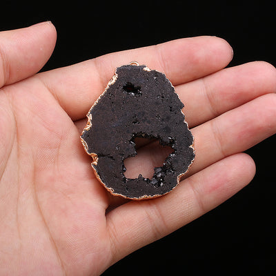Colgante de Piedra Natural Semipreciosa con Electrochapado Irregular - Image 14