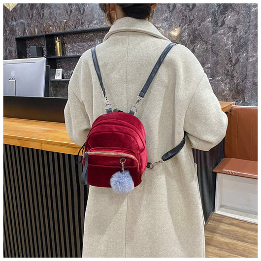 Bolso Mensajero Multifuncional de Terciopelo con Colgante para Cintura - Image 11