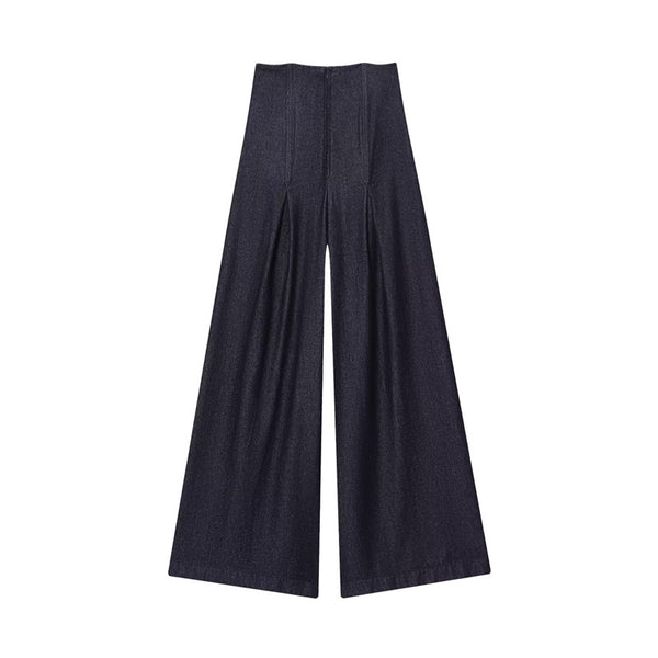 Jeans de Talle Altísimo y Pierna Ancha para Mujer