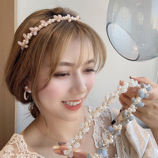 Diadema Hada de Cristal con Broche - Tocado Brillante de Rhinestones