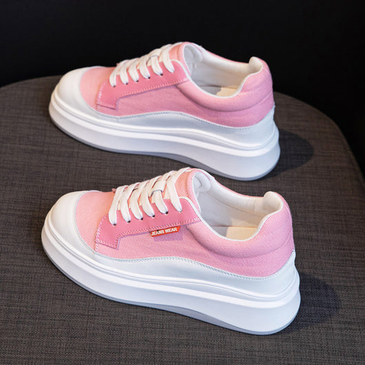 Zapatos de Cuero para Mujer con Suela Gruesa - Estilo Board Shoes - Image 5