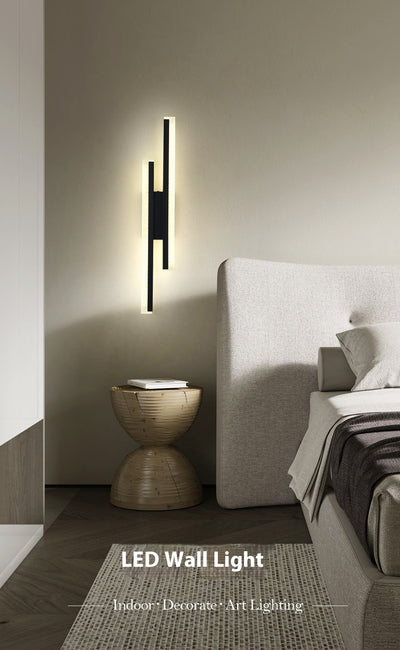 Lámpara de Pared Doble Línea Moderna para Hoteles y Pasillos - Image 12