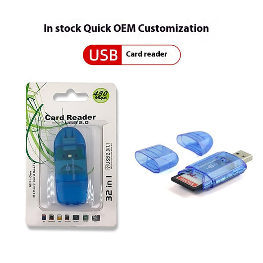 Lector de Tarjetas USB Transparente con LED Creativo - Image 2