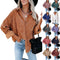 Chamarra Casual para Mujer de Solapa con Color Sólido - Otoño e Invierno