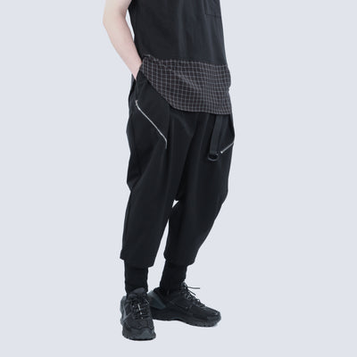 Pantalones Harem Casuales para Hombre con Entrepierna Oscura - Image 7