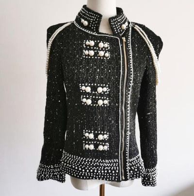 Chaqueta de Lentejuelas Perladas con Borlas y Cuentas para Mujer - Image 24