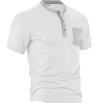 Henley de Punto Waffle Bloques de Color - Poliéster Resistente - Image 3