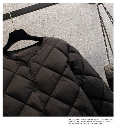 Chaqueta Corta Acolchada para Mujer Estilo Coreano Ligera - Image 14