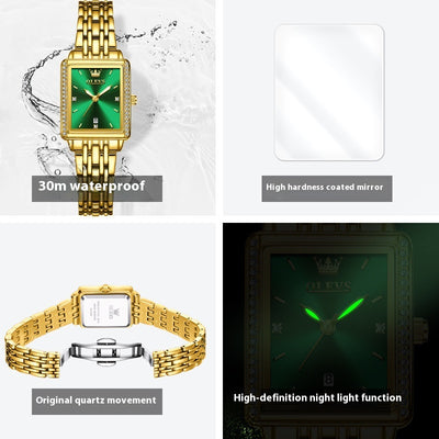 Reloj de Cuarzo Elegante Cuadrado Versátil para Mujer - Image 3