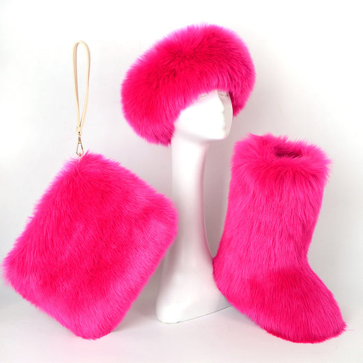 Botas de Nieve para Mujer Talla Grande con Forro de Terciopelo y Pelaje Sintético - Image 14