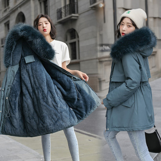 Abrigo Acolchado con Cuello de Piel Sintética - Parka Gruesa de Algodón - Image 38