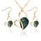 Conjunto de Collares Corazón y Perla Estilo Coreano - Joyería Elegante para Cuello y Oído