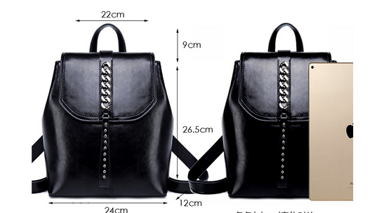 Mochila de Cuero para Mujer - Diseño Casual con Costuras Decorativas - Image 8