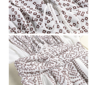 Vestido Kimono Moderno con Encaje y Estampado de Puntos - Escote en V Europeo - Image 6