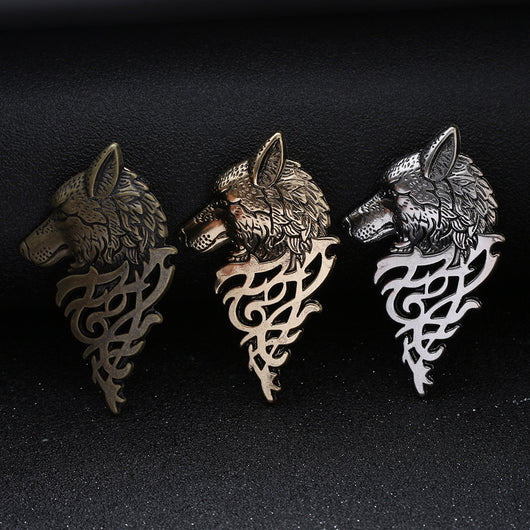 Broche Vintage Punk Lobo para Hombre - Pin de Solapa Elegante para Traje y Camisa - Image 4