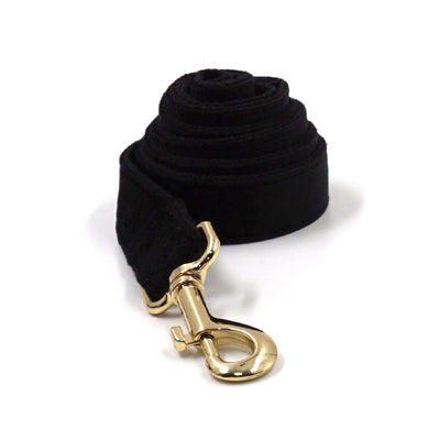 Collar de Terciopelo Negro con Hebilla Dorada y Kit Completo para Paseos - Image 9