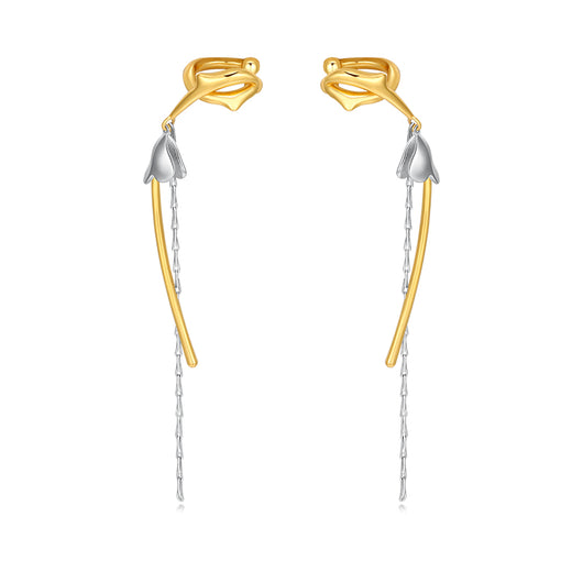 Aretes de Flores Retro Lujo de Nicho para Mujer con Borlas - Image 8