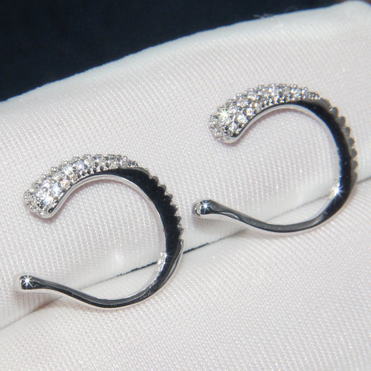 Aretes de Plata 925 sin Perforación - Clips Ajustables para Hueso de Oreja con Estilo