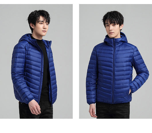 Chaqueta Acolchada Ligera con Capucha para Hombre - Abrigo Casual Cálido - Image 15