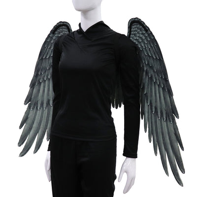 Alas de Ángel Oversized Unisex Negro y Blanco para Halloween - Image 17