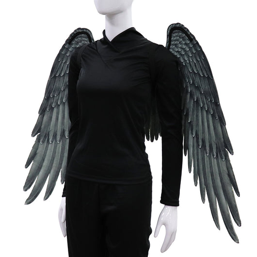Alas de Ángel Oversized Unisex Negro y Blanco para Halloween - Image 17