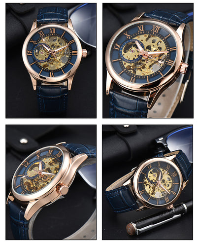 Reloj Mecánico Hombre Escala Romana Resistente al Agua Estilo Ejecutivo - Image 10
