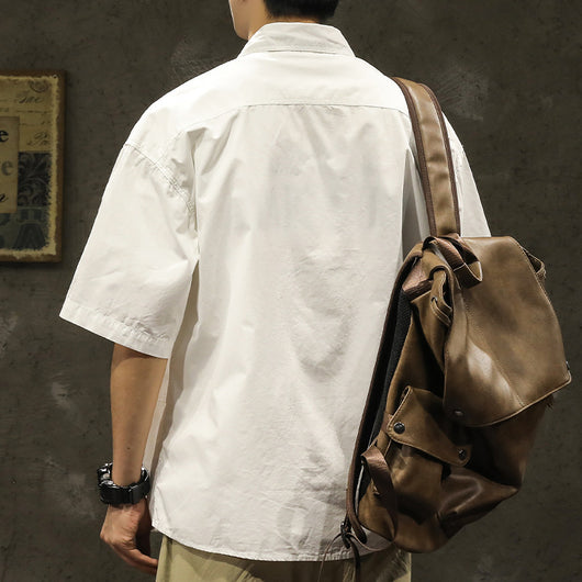 Camisa Casual Holgada para Hombre - Diseño Minimalista y Versátil - Image 6