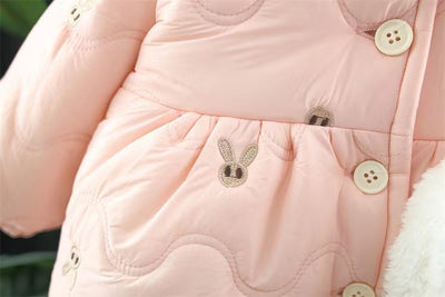 Abrigo Acolchado de Algodón Grueso para Niñas - Chaqueta de Invierno Estilo Occidental - Image 8