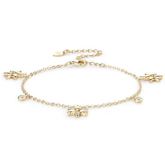 Pulsera de Plata Esterlina con Moissanita D Color y Flor Roja para Mujer - Image 12