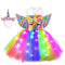 Falda Tutú Princesa con Alas y Luces LED para Niñas
