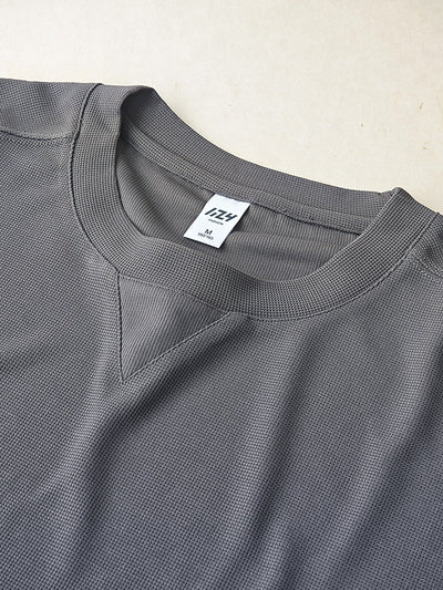 Camiseta Manga Corta Textura Waffle para Hombre - Image 27