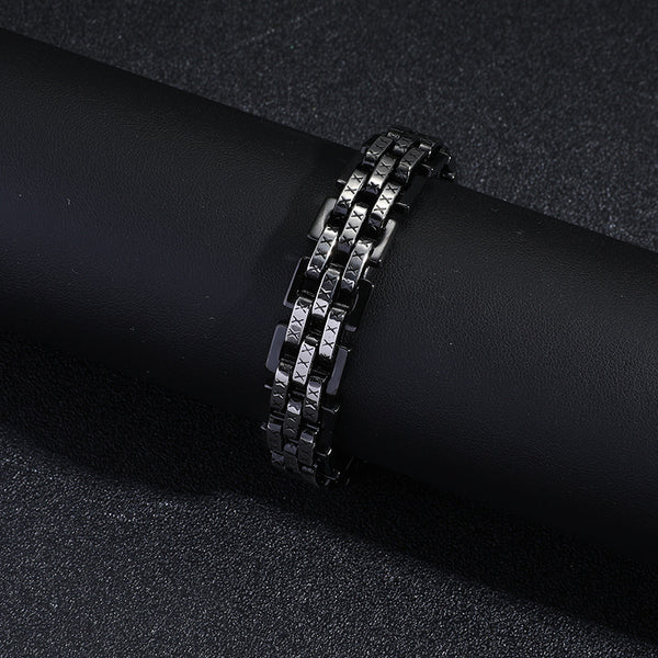 Pulsera Reloj Acero Titanio Triple Fila Hombre - Image 4