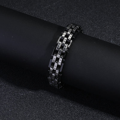 Pulsera Reloj Acero Titanio Triple Fila Hombre - Image 4