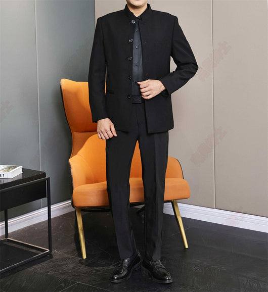 Saco Slim Fit Primavera-Otoño con Inspiración Oriental - Image 10