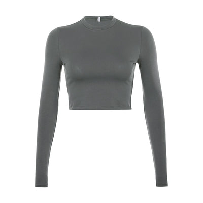 Blusa Ajustada Unicolor Versátil para Mujer - Image 19