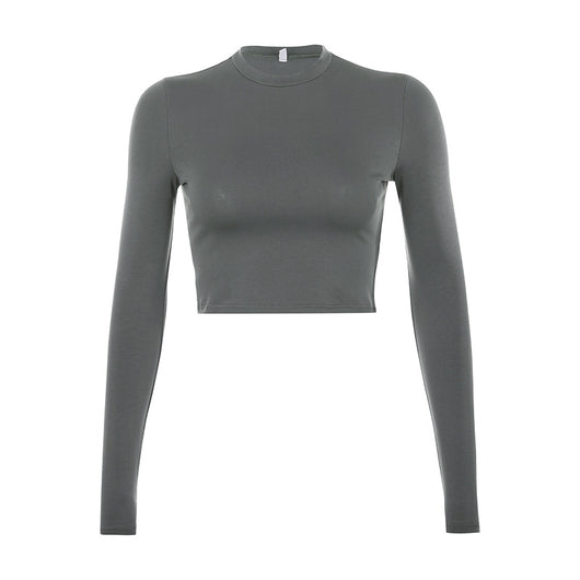Blusa Ajustada Unicolor Versátil para Mujer - Image 19