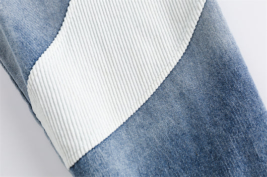 Chaqueta Denim Retro Japonesa con Costuras a Contraste - Image 19