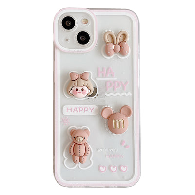 Funda Transparente 3D con Moño de Silicona Suave para Celular - Image 10