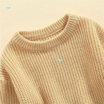 Suéter Casual de Cuello Redondo para Niñas - Colores Sólidos - Image 2