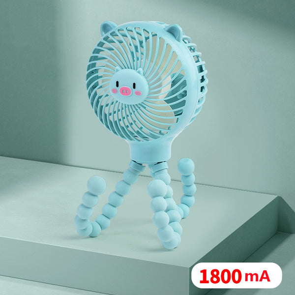 Ventilador Portátil Pulpo para Cochecito USB Silencioso con Carga Rápida