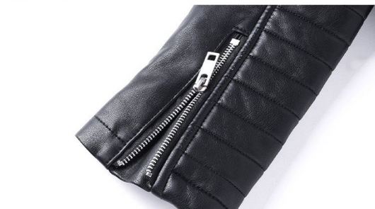 Chaqueta de Cuero para Hombre con Solapa Térmica de Forro Polar - Image 9