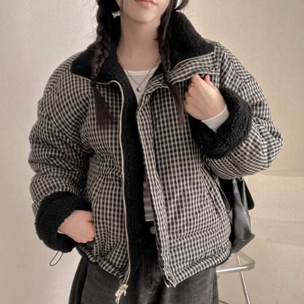 Abrigo Reversible de Algodón para Mujer - Doble Cara Cálido